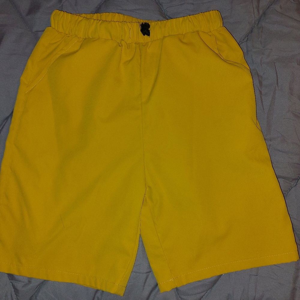 Boys canary yellow shorts size 10